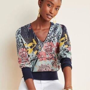 Aldomartins Ace Floral V-Neck Sweater